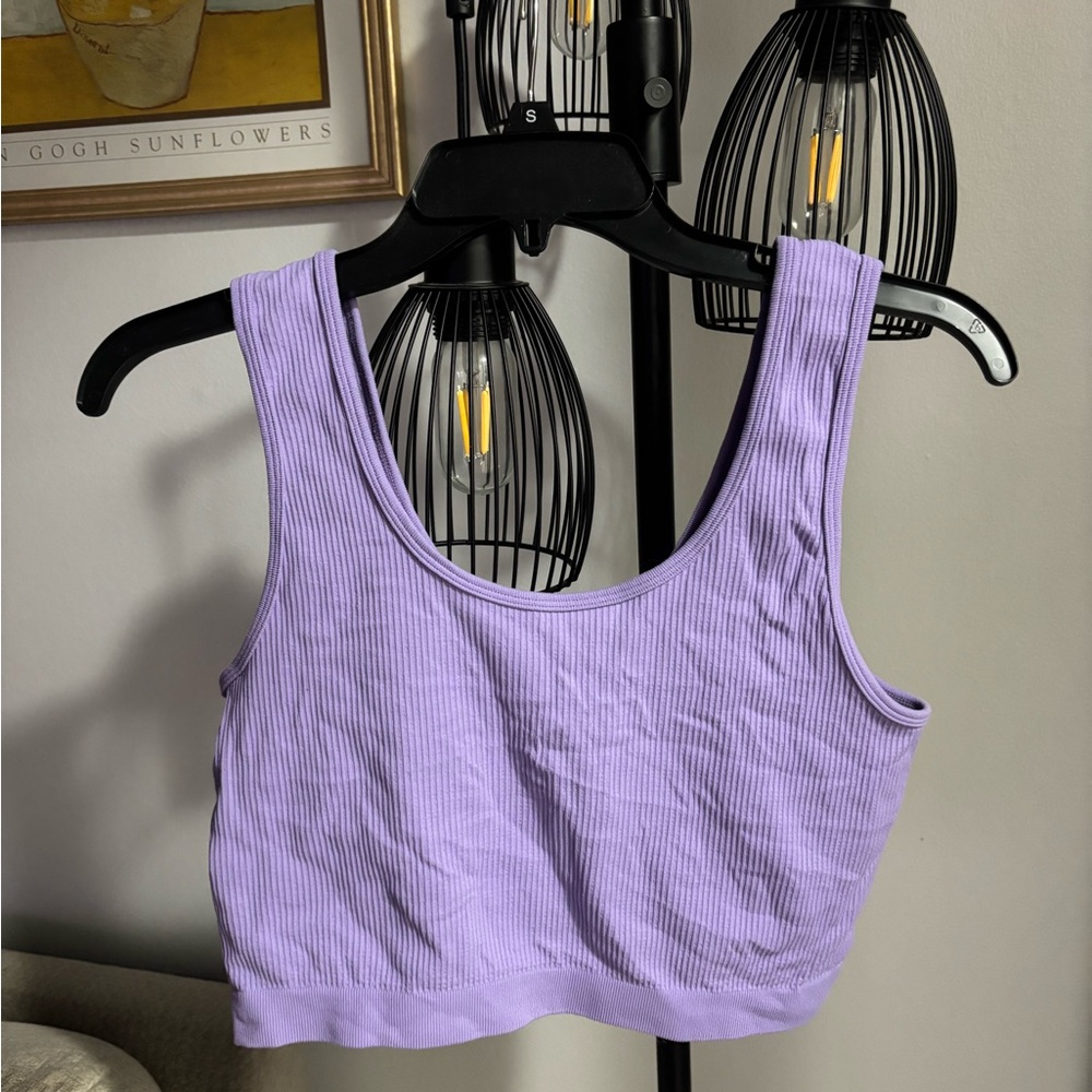 Pacsun Lavender Ribbed Crop Top